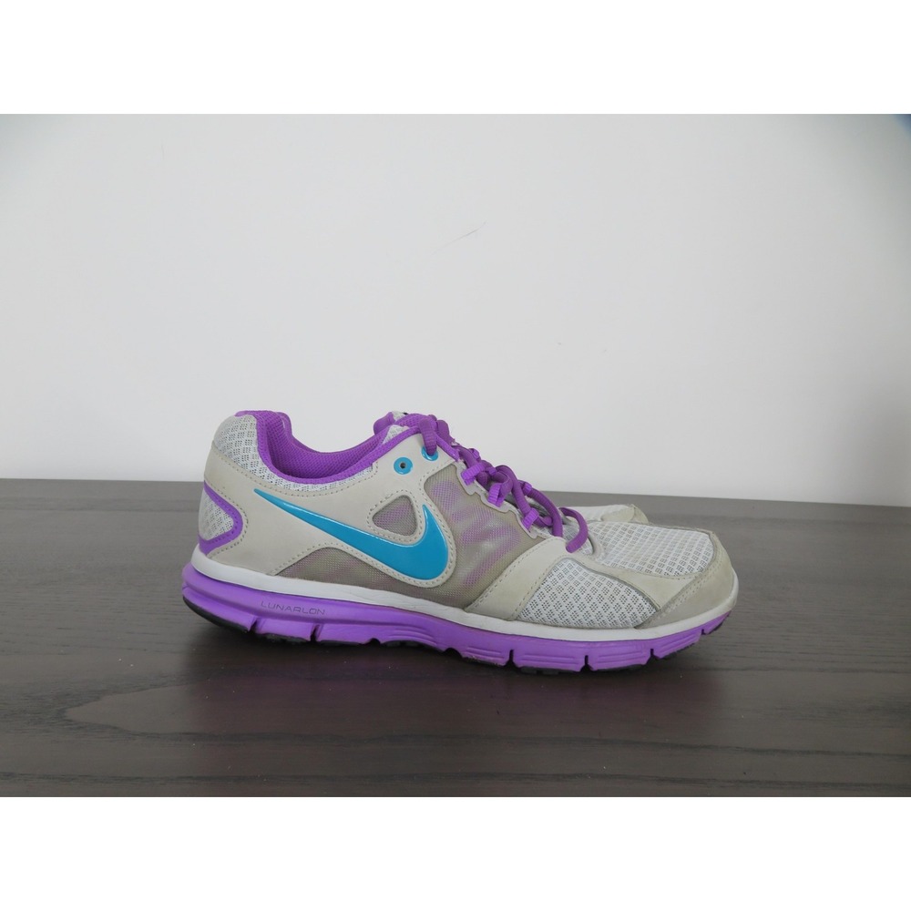 Nike Lunar Forever 2 Shoes Womens 9.5 Gray Purple Running Sneakers 554895-001